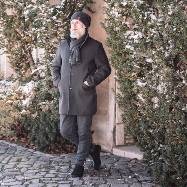 schwarze Winter Barfußschuhe