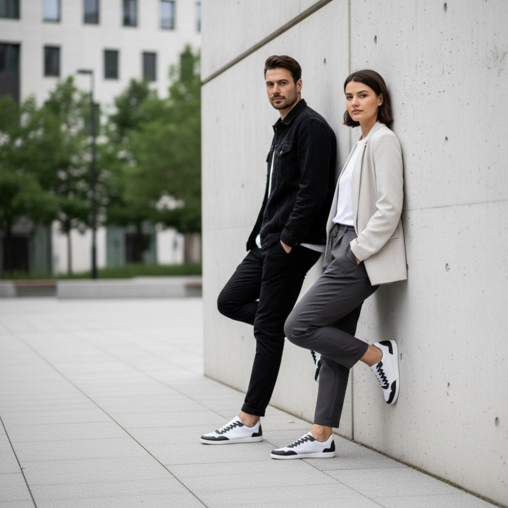 Dupleq svart hvit vegansk